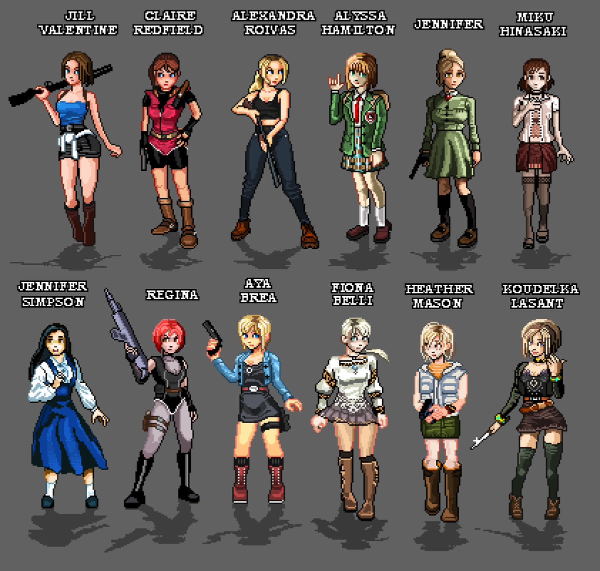 Some more retro survival horror icons. 🩶
#retrogames #pixelart #horror