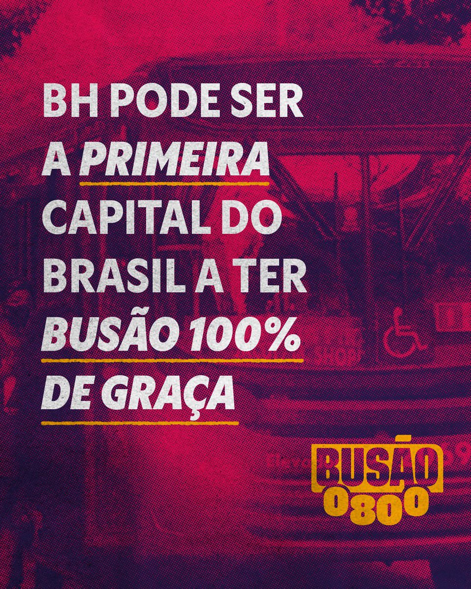tarifazerobh's tweet photo. Já pensou no que você faria se BH tivesse busão de graça? 
Com o Projeto de Lei Busão 0800, você vai poder levar esse sonho a sério. Vamos protocolar de um jeito diferente: com 300 assinaturas, ele ganha mais força e vira uma iniciativa popular! 

Assine: https://t.co/ip23SW3PAJ https://t.co/Yb9CawDJHF