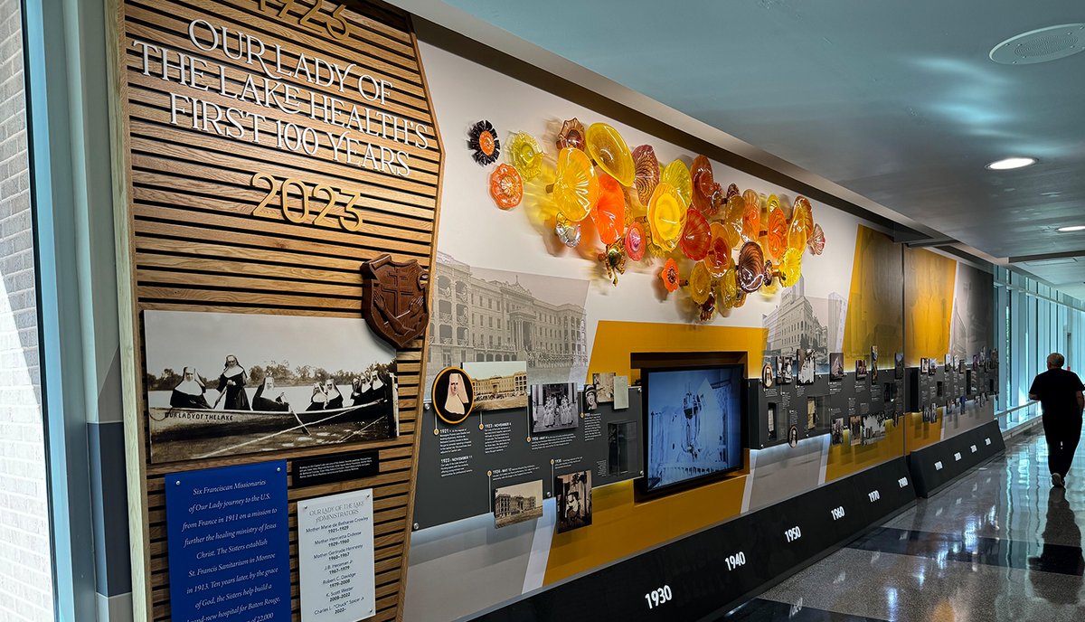 Announcing: Our Lady of the Lake Health
Winner of ASI's Best #Healthcare Solution and Best #Recognition Solution

ASI had the honor of creating a Design-Build #recognition wall commemorating a century of healthcare dedication📜 💛 

View the SignStudy: asisignage.com/portfolio/our-…