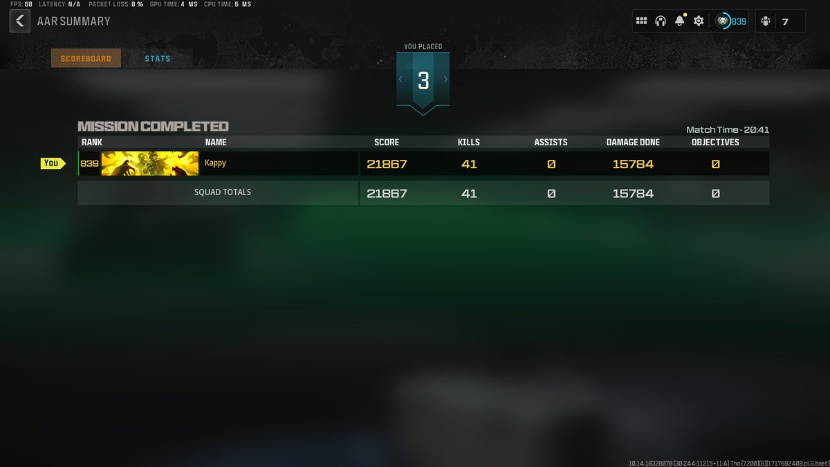 Sold the win but joined the 40 solo-quad club