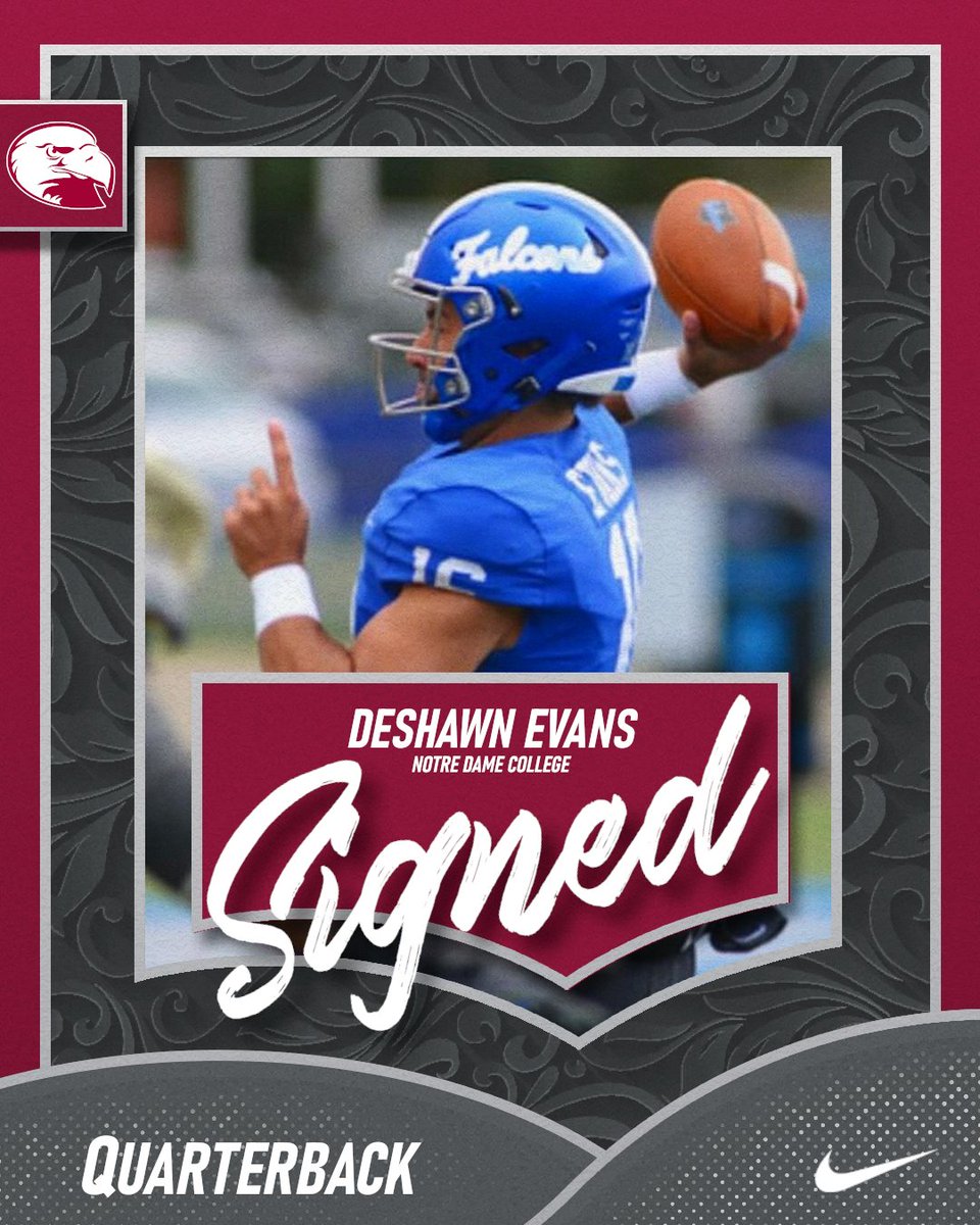 Haven Nation, please welcome QB Deshawn Evans from Notre Dame College to the #LockedIn family!

#LockedIn🔒🦅