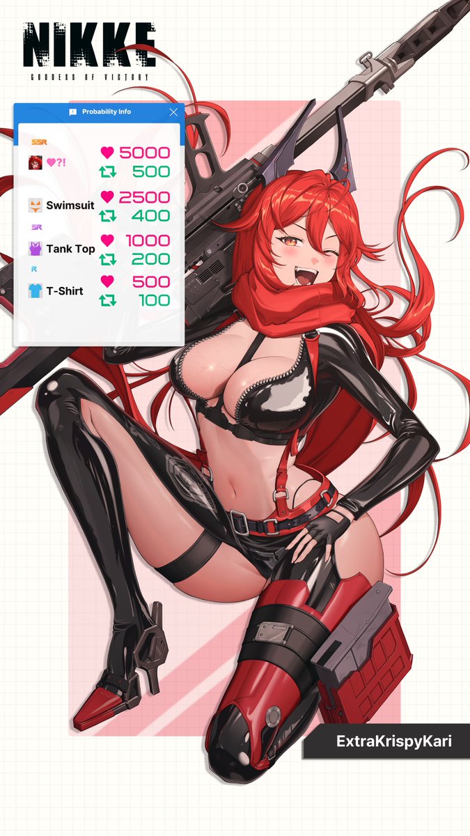 karikarisuru's tweet photo. Red Hood carries me like I want to carry her... 
heavy things...
#NIKKE #ニケ https://t.co/3Tf9STAPZC