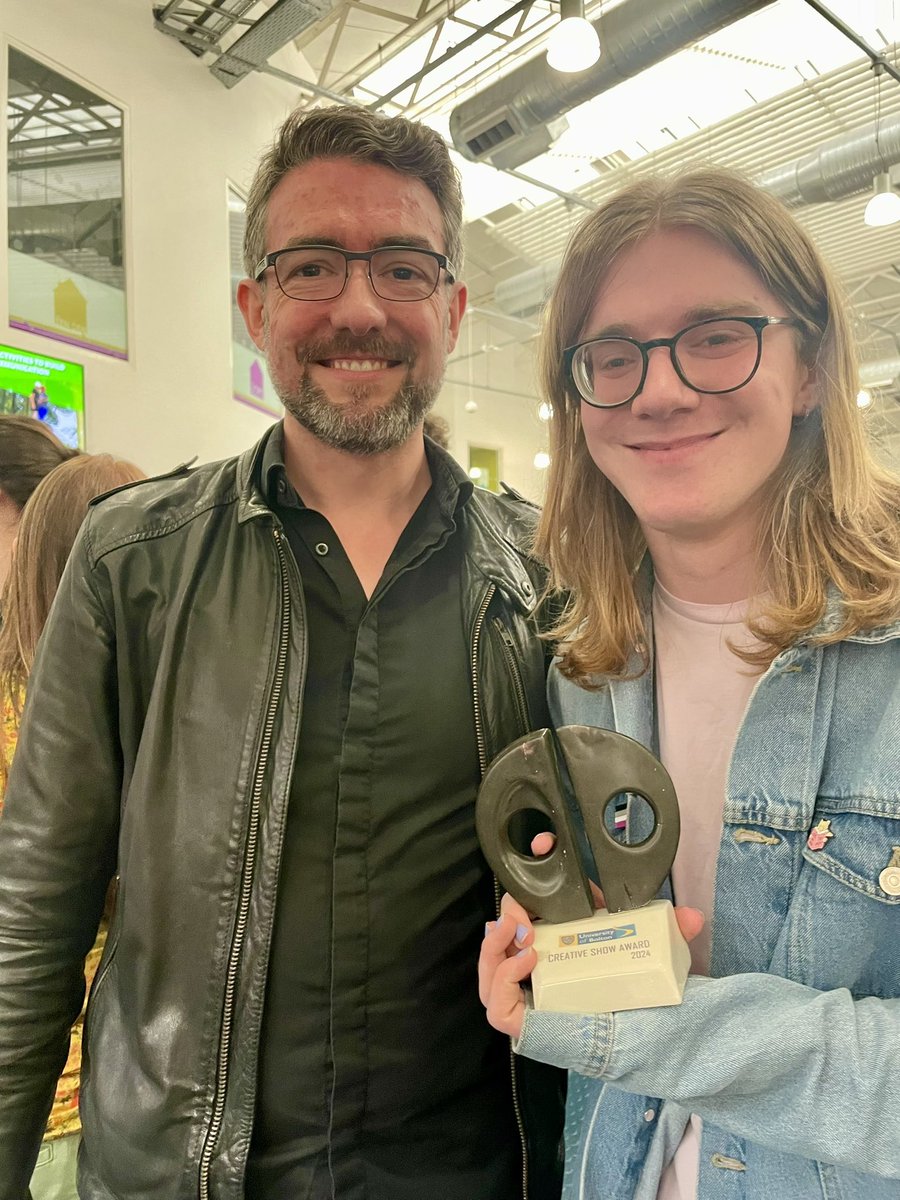 Congrats again to our <a href="/CWatUB/">Creative Writing at Bolton</a> <a href="/UoBoltonEnglish/">English @ Bolton Uni</a> finalists awarded prizes at @BoltonUni Creative Show 24! 📚👏✍️🎓

Jack Morris (<a href="/Carcanet/">Carcanet Press</a> Poetry Prize; pic below right)
Ben Parsons (<a href="/andothertweets/">And Other Stories</a> Fiction Prize)
Aarshiya Miah (Scriptwriting Prize)
Kostas Charlavanis (Essay Prize)