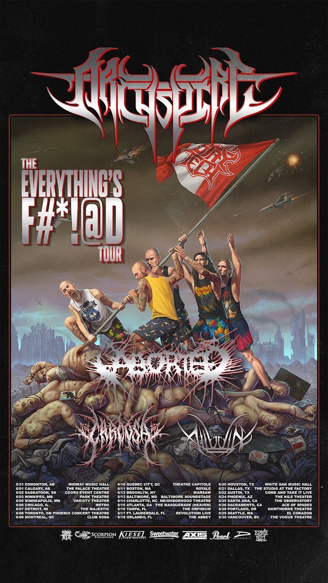 ZombieRitual97's tweet image. One week from today @Archspireband hits @BmoreSoundstage w/@abortedmetal Get some! #staytech #techdeath #deathmetal #archspire @SeasonofMist @Skateboardmkt @Metalcontraband @OldManMetalOG @ITHERETWEETER1 @slam_worldwide @97underground @Count_Vlad_999 @Dazzshallperish @BangersP