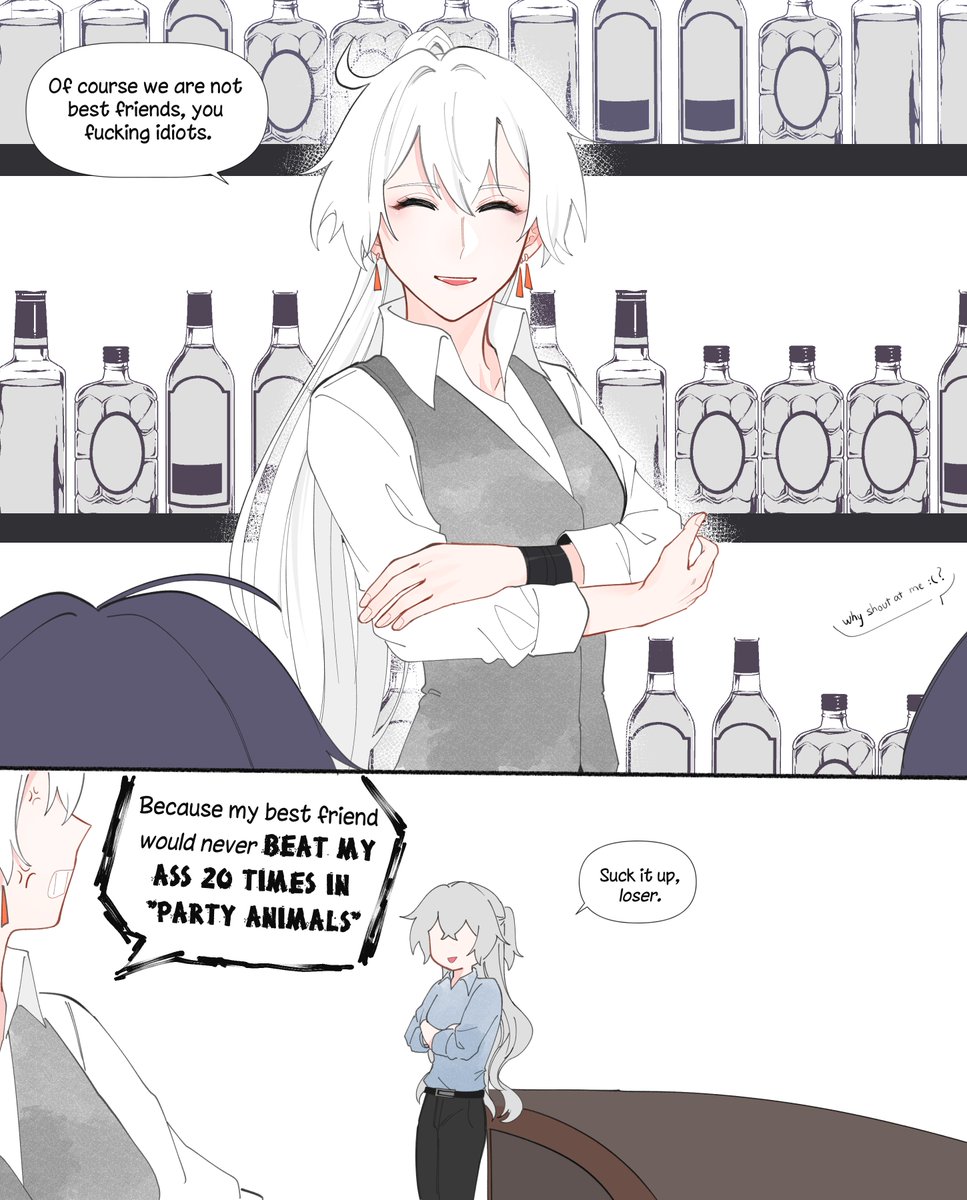 dna_kayoko's tweet photo. Kiamei ABO au
Day 2: Extra (they are best friends)
#kiamei #崩坏3rd #HonkaiImpact3rd https://t.co/Xwc95lP02z