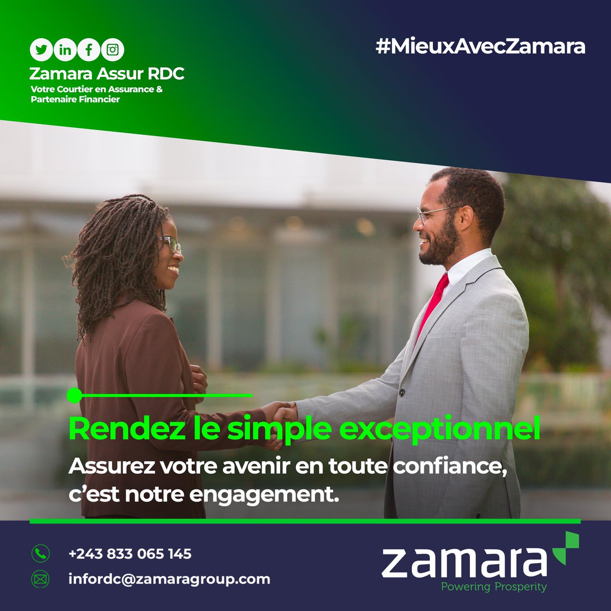 ZamaraAssurRdc's tweet photo. Préparez votre avenir avec confiance ! 
Nous sommes là pour vous aider à rendre le simple exceptionnel en vous offrant des solutions d'assurance adaptées à vos besoins. https://t.co/CF2Umg4A2R