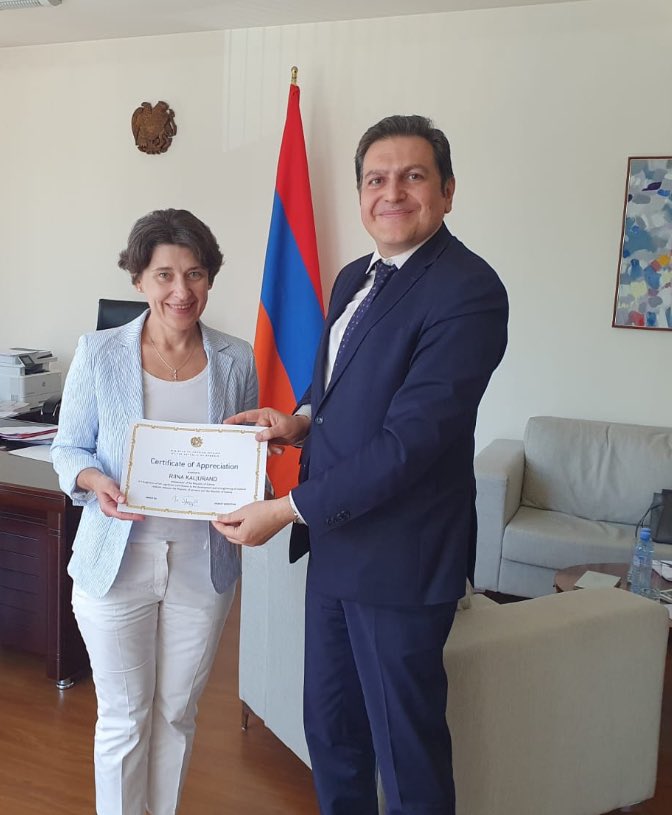 ParuyrPh's tweet photo. Thank you @RiinaKaljurand for your dedication and outstanding service. Your efforts have strengthened our friendship and promoted the cooperation between 🇦🇲 🇪🇪 . Wishing you all the best in your future endeavors! https://t.co/BDELtXsRyU