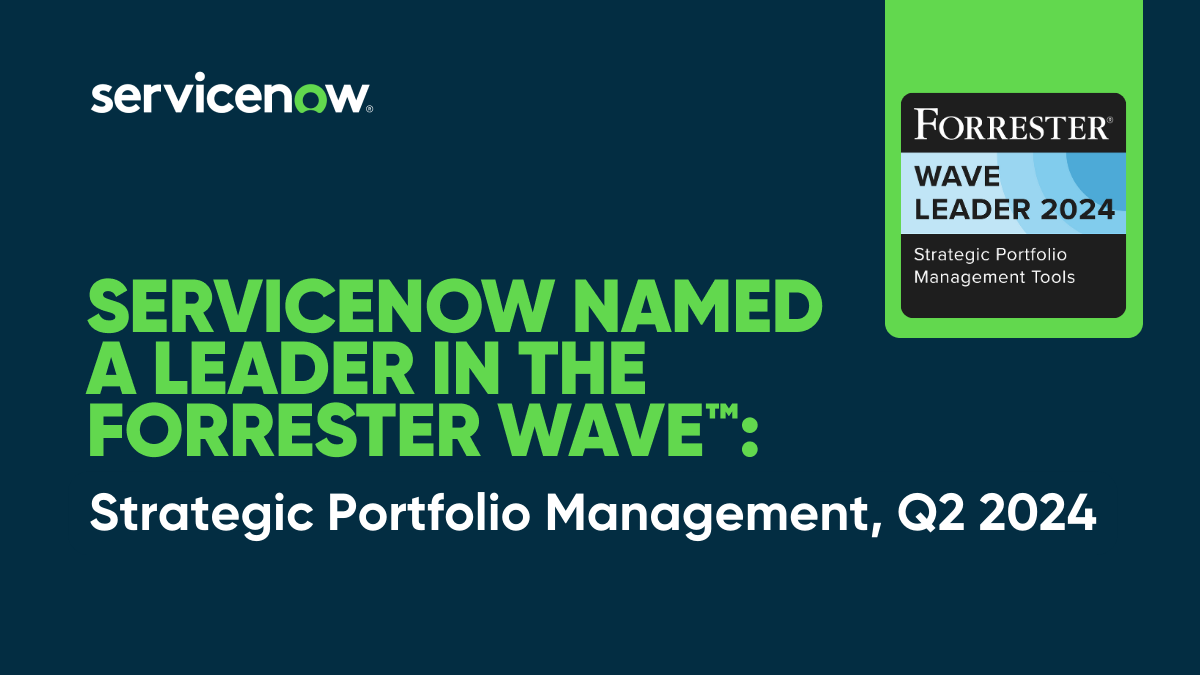 Great recognition!! 🎉—<a href="/ServiceNow/">ServiceNow</a> has been named a Leader in the Forrester Wave: Strategic Portfolio Management, Q2 2024!

Learn more about the benefits of our Now Assist for Strategic Portfolio Management and Collaborative Work Management solutions: spr.ly/601451L8I