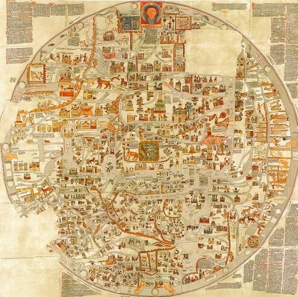 The Ebstorf Map (ca 1234) is the largest known mappa mundi – a European medieval map, now thought to be co-created by the nuns of Ebstorf, Saxony, famed for their craft(wo)manship in the Arts #WomensArt