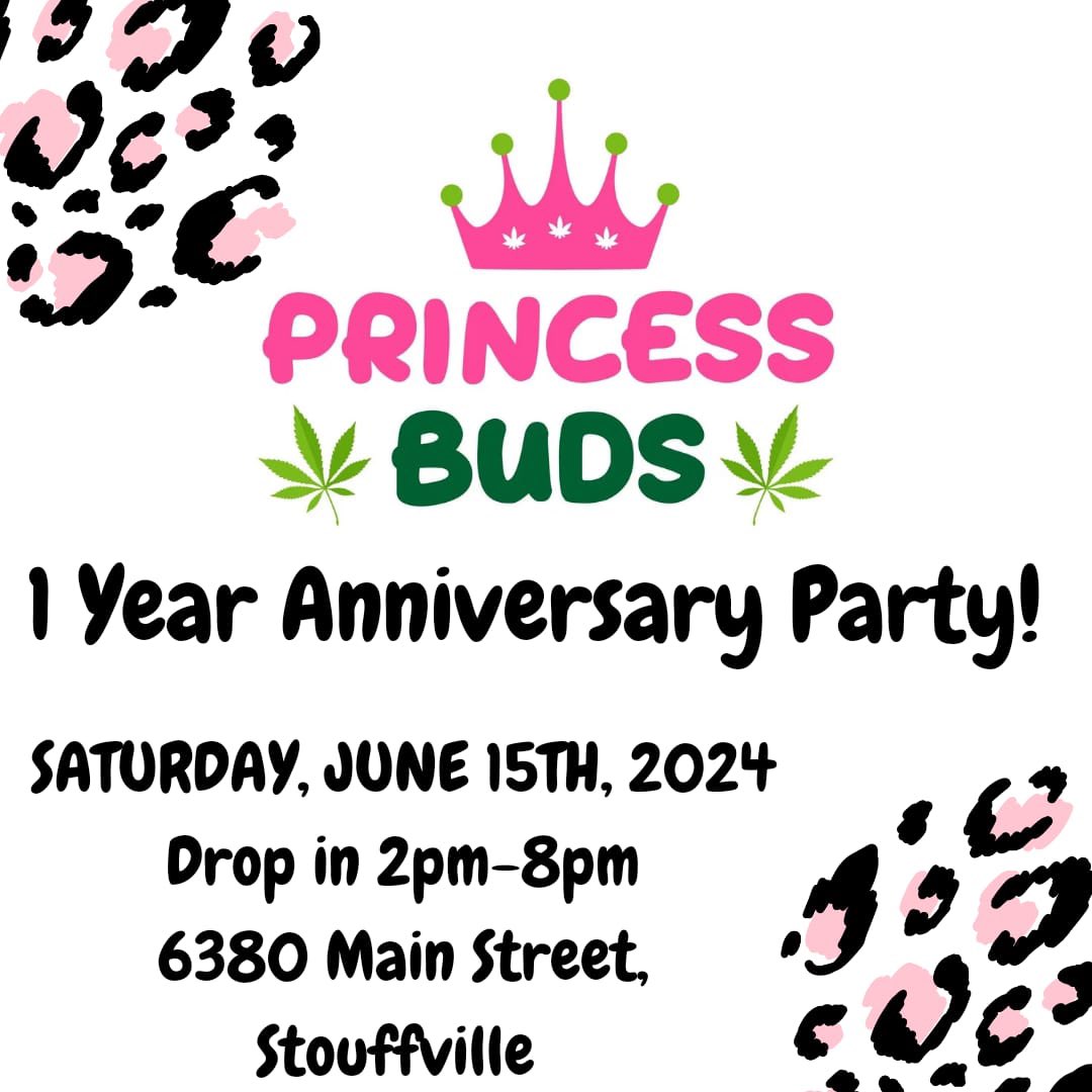 princessbudsinc's tweet photo. 19+ Join us for our 1 Year Anniversary party, we would not be able to do this without all of our wonderful customer friends. 

Drop in from 2pm-8pm June 15th 2024
6380 Main Street Unit 9 
Stouffville
https://t.co/YyZQAA4dOQ 
IG: https://t.co/4USU3FM1gc 
#365-552-0341 https://t.co/bqG2hF5dLJ