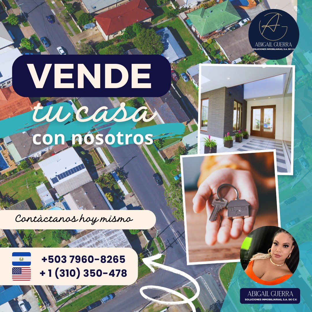 𝐄𝐍 𝐀𝐁𝐈𝐆𝐀𝐈𝐋 𝐆𝐔𝐄𝐑𝐑𝐀, 𝐒𝐎𝐋𝐔𝐂𝐈𝐎𝐍𝐄𝐒 𝐈𝐍𝐌𝐎𝐁𝐈𝐋𝐈𝐀𝐑𝐈𝐀𝐒, 𝐓𝐄 𝐀𝐘𝐔𝐃𝐀MOS 𝐀 𝐕𝐄𝐍𝐃𝐄𝐑 𝐓Ú 𝐏𝐑𝐎𝐏𝐈𝐄𝐃𝐀𝐃 𝐄𝐍 𝐄𝐋 𝐒𝐀𝐋𝐕𝐀𝐃𝐎𝐑! 

Si deseas vender tú propiedad en El Salvador y darle mayor publicidad puedes escribirnos  a nuestro WhatsApp