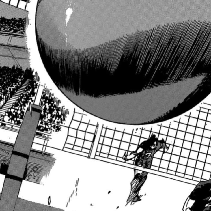 ⠀
   เมื่อถึงเวลาคับขันหรือยามที่เล่นได้ลำบาก
   ลูกบอลมักจะถูกส่งให้  เอซ.⠀  เพื่อทำแต้ม

   ลูกเซ็ตของฮินาตะลอยมาแล้ว
   สูงกำลังดีและไกลตาข่าย
   เป็นลูกเซ็ตแบบที่อาซาฮิชอบมากที่สุด

   ฉันจะแสดงให้เห็นถึงพลังของเอซเอง
   หนึ่ง สอง สาม 

   “รับไปซะ!”

⠀