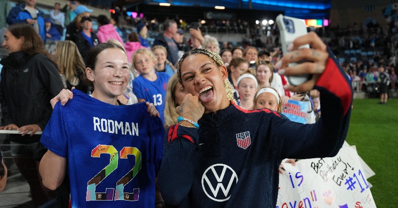 ussoccer's tweet photo. Together, we can move soccer forward. Show your support for the LGBTQI+ community with @athleteally & @youcanplay!
#PlayingForPride x #Pride