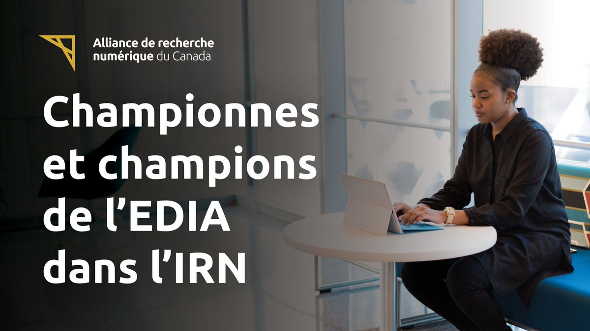 Nous lançons un appel de propositions du programme des championnes et champions de l’EDIA dans l’infrastructure de recherche numérique pour financer des initiatives promouvant l’équité, la diversité, l’inclusion et l’accessibilité. Info et soumissions ➡️ alliancecan.ca/fr/financement…