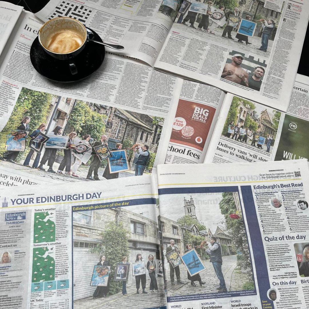 Pick up <a href="/TheScotsman/">The Scotsman</a> today to see our name in lights as 'Edinburgh Picture of the Day'! 📸

Will you be joining us this evening for our official 2024 launch?

#NTAM24 #NTArtMonth #NTAM #NewTownArtMonth #NewTown #SupportTheArts