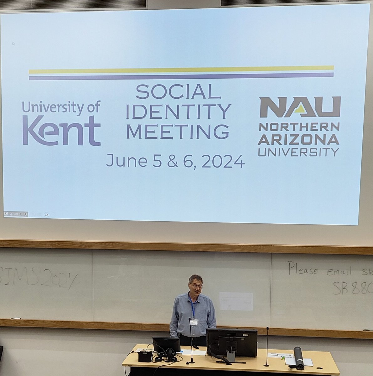 Time for <a href="/Dominic_Abrams/">Dominic Abrams</a> to give final remarks during our lovely two days of Social Identity Meeting here at <a href="/UniKent/">University of Kent</a>.

One word for this meeting: illuminating 

#SIMS2024 #SocialIdentity #conference #phdlife
