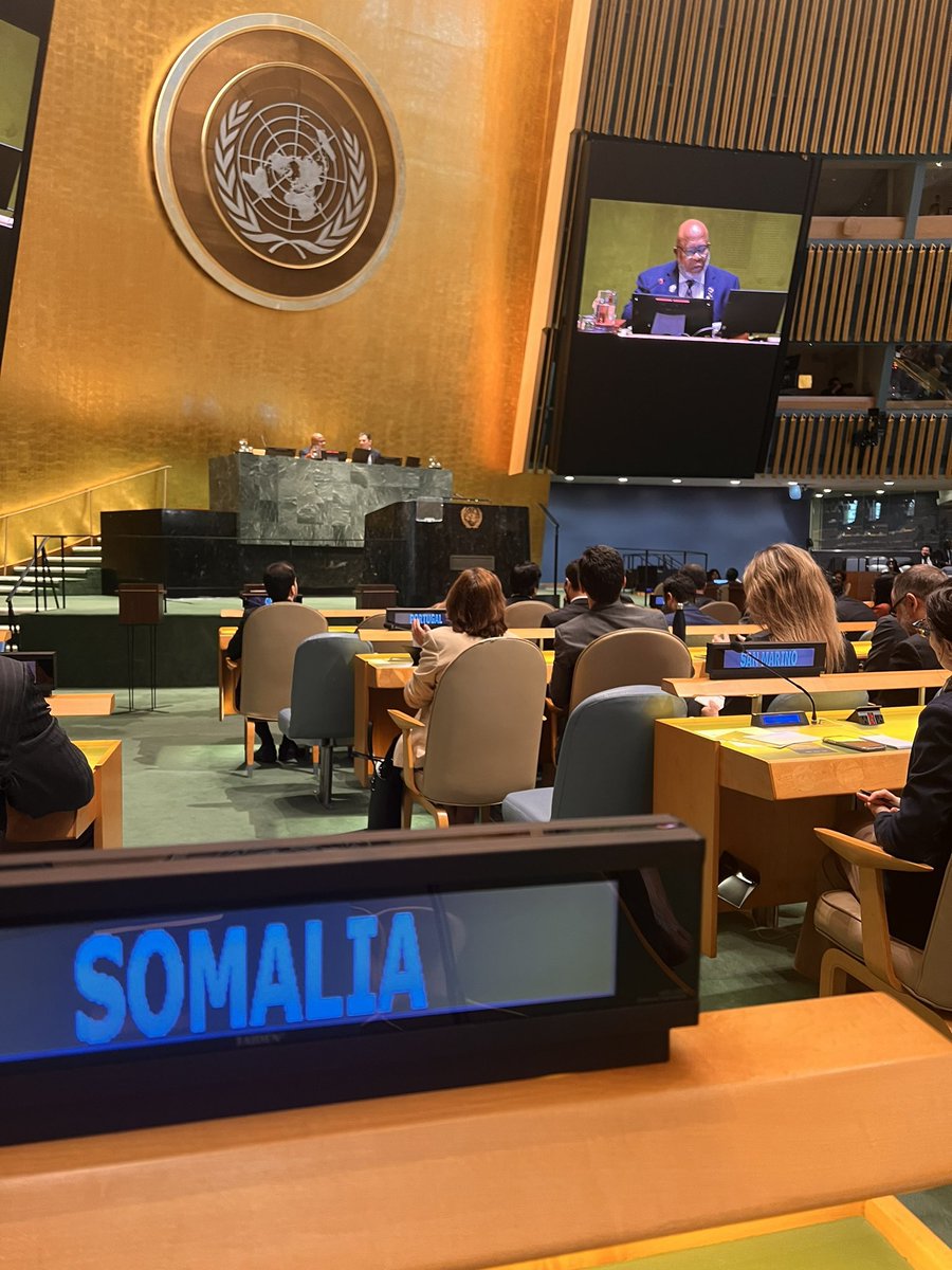 AbdirisakUrug's tweet photo. With great joy, Somalia takes its seat on the UN Security Council. Our dedication has paid off, and we are prepared to make significant contributions to global governance. #Somalia #UN #NewSomalia #NonpermanentMember https://t.co/6We6TgRBMi