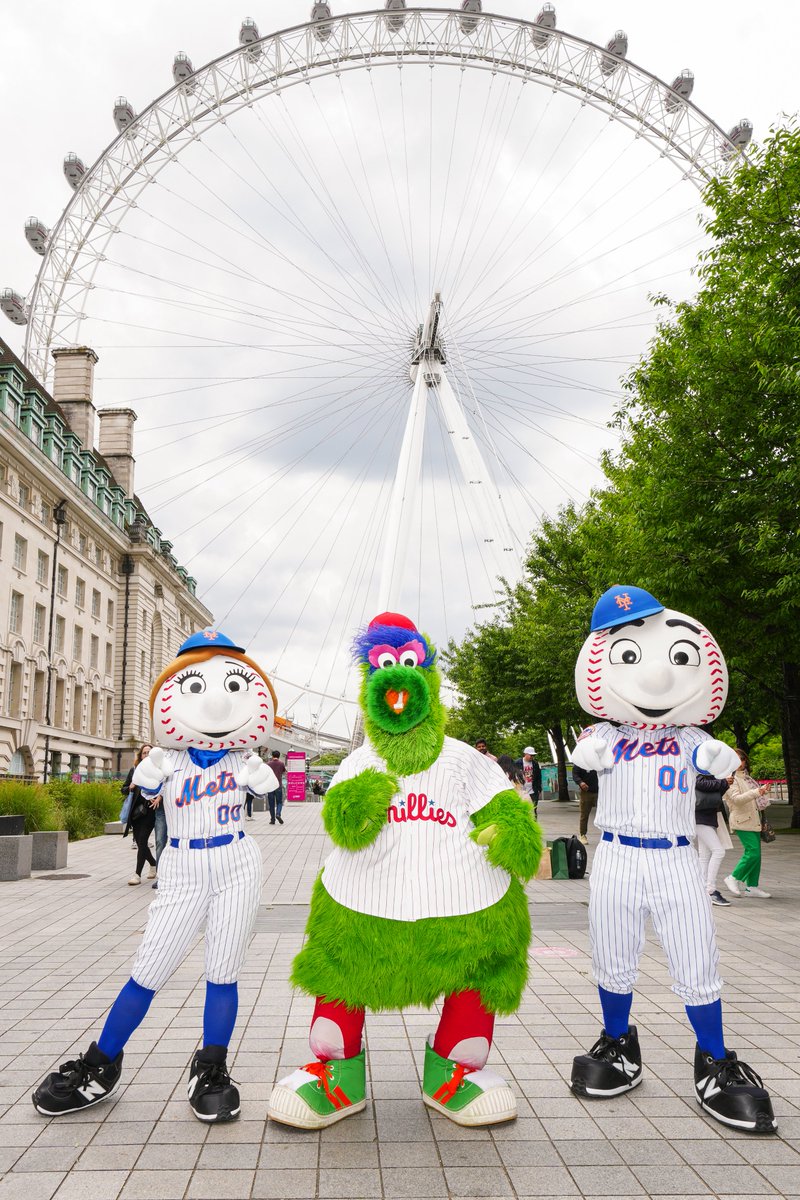 MLB's tweet photo. We sent our most trusted envoys across the pond to promote this week's #LondonSeries at @TheLondonEye! https://t.co/RDnNmIw0PN