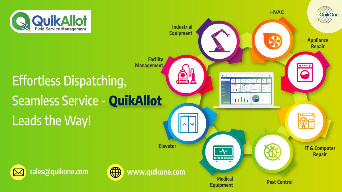 quikonesolution's tweet image. Boost efficiency &amp;amp; customer satisfaction with #QuikAllot&apos;s top-tier #ServiceCRMSoftware.

Book a demo now! bit.ly/42RqIjo

#QuikOne #HVAC #ServiceCRMTool #MedicalEquipment #ApplianceRepair #FacilityManagement #Elevator #PestControl #EquipmentMaintenance #ComputerRepair