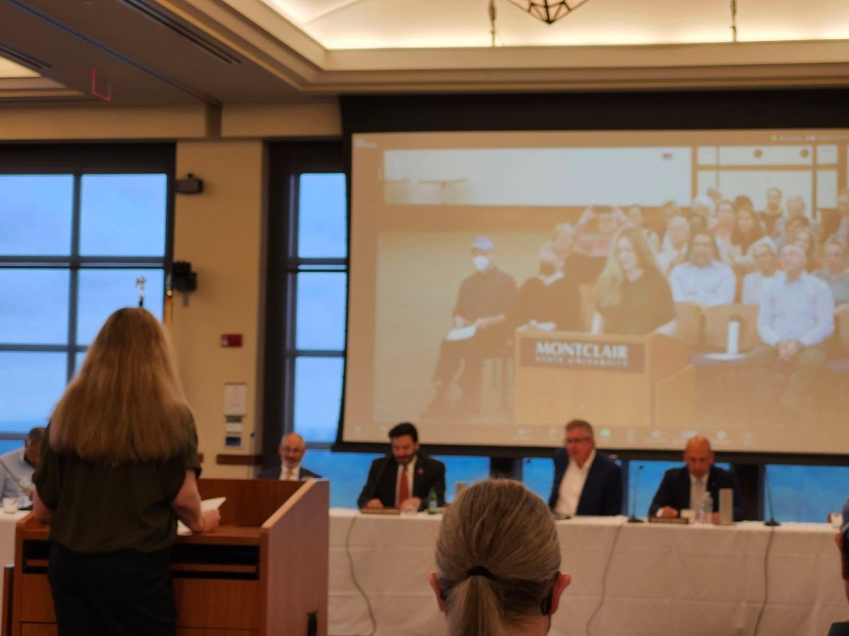 AFT Local 1904 President Laura Field addressed the Montclair State University Board of Trustees at its June 6, 2024 meeting.