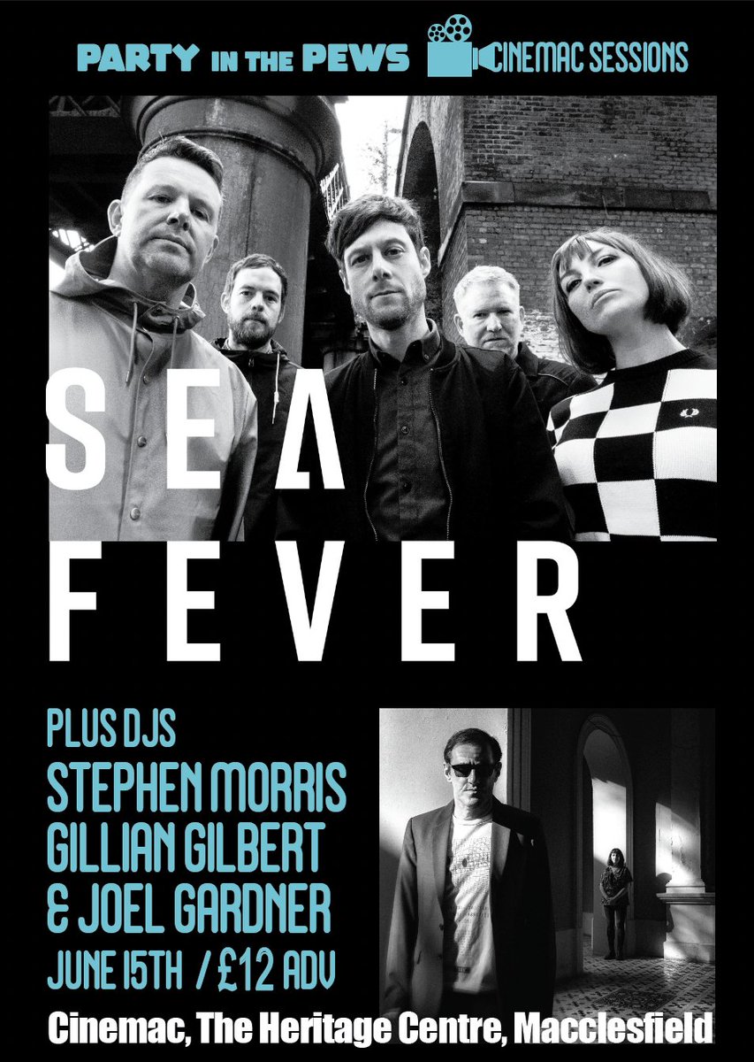 Sea Fever (@seafeverband) on Twitter photo Saturday 15th June at <a href="/CinemacCinema/">Cinemac</a> in Macclesfield, we're playing live! <a href="/stephenpdmorris/">stephen morris</a>, <a href="/gillian_gilbert/">Gillian Morris</a> & <a href="/_joelgardner/">Joel Gardner</a> will be there and now we can tell you that the bar is open til 1 a.m and Jordan Wilson is DJing too! Get your tickets for a great night out Saturday 15th June at <a href="/CinemacCinema/">Cinemac</a> in Macclesfield, we're playing live! <a href="/stephenpdmorris/">stephen morris</a>, <a href="/gillian_gilbert/">Gillian Morris</a> & <a href="/_joelgardner/">Joel Gardner</a> will be there and now we can tell you that the bar is open til 1 a.m and Jordan Wilson is DJing too! Get your tickets for a great night out