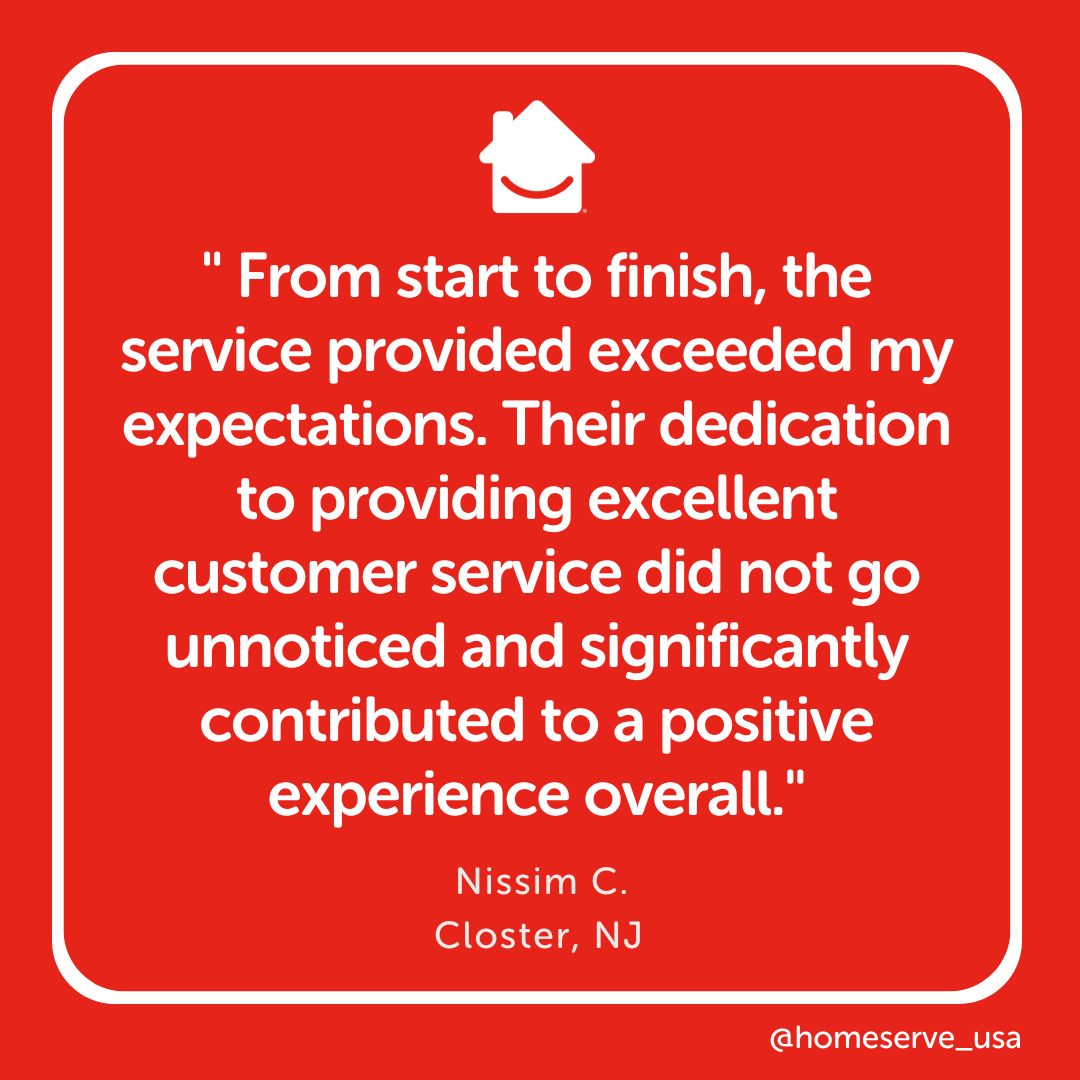 HomeServeUSA's tweet image. Impressive from start to finish! 🏡

Nissim shares their latest experience with our expert #techs, highlighting their exceptional professionalism, expertise, and efficiency.

Dedication to top-notch #customerservice makes the difference!