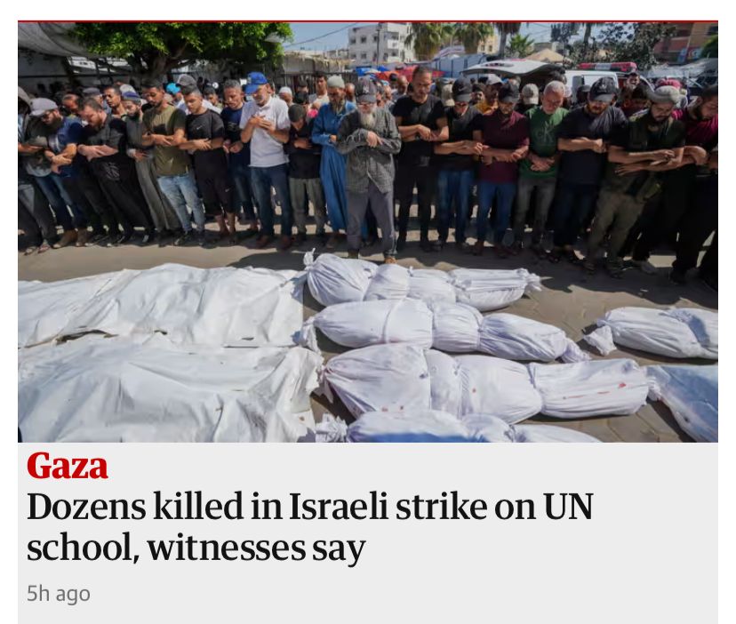 HenMazzig's tweet photo. Hamas says 45 civilians were killed at an UNRWA school. The IDF says only Hamas terrorists who participated in the October 7th massacre were targeted as they used a specific area of the school to shelter.

According to international law, if a school is used to hide combatants, it loses its protection and becomes a legitimate target.

Why does the global media always default to Hamas's narrative?

Sure, don't blindly trust the IDF, but don't blindly trust a genocidal rapist terror group, either.