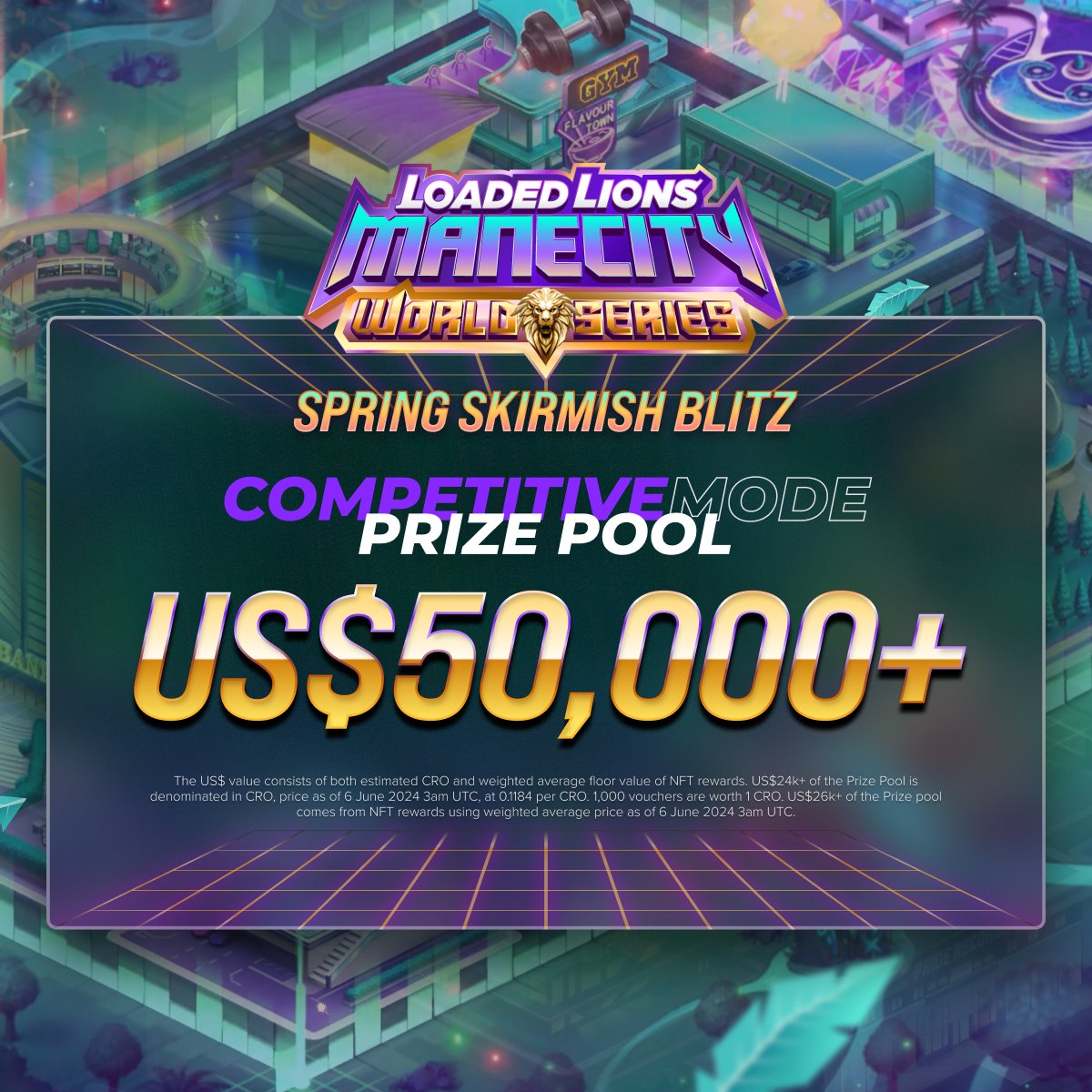 cryptocom's tweet photo. 🚀 We're down to the last 24 hours of the Spring Skirmish Blitz! 💥 Don't miss out on your chance to compete for a share of the 50k prize pool! ⚔️ Join the battle now!

Play for free now 👉 https://t.co/doNhBGVLel (desktop only)

#LoadedLions #ManeCityWorldSeries #Web3Gaming #DarkLions #JointheVoid #JointheLegion