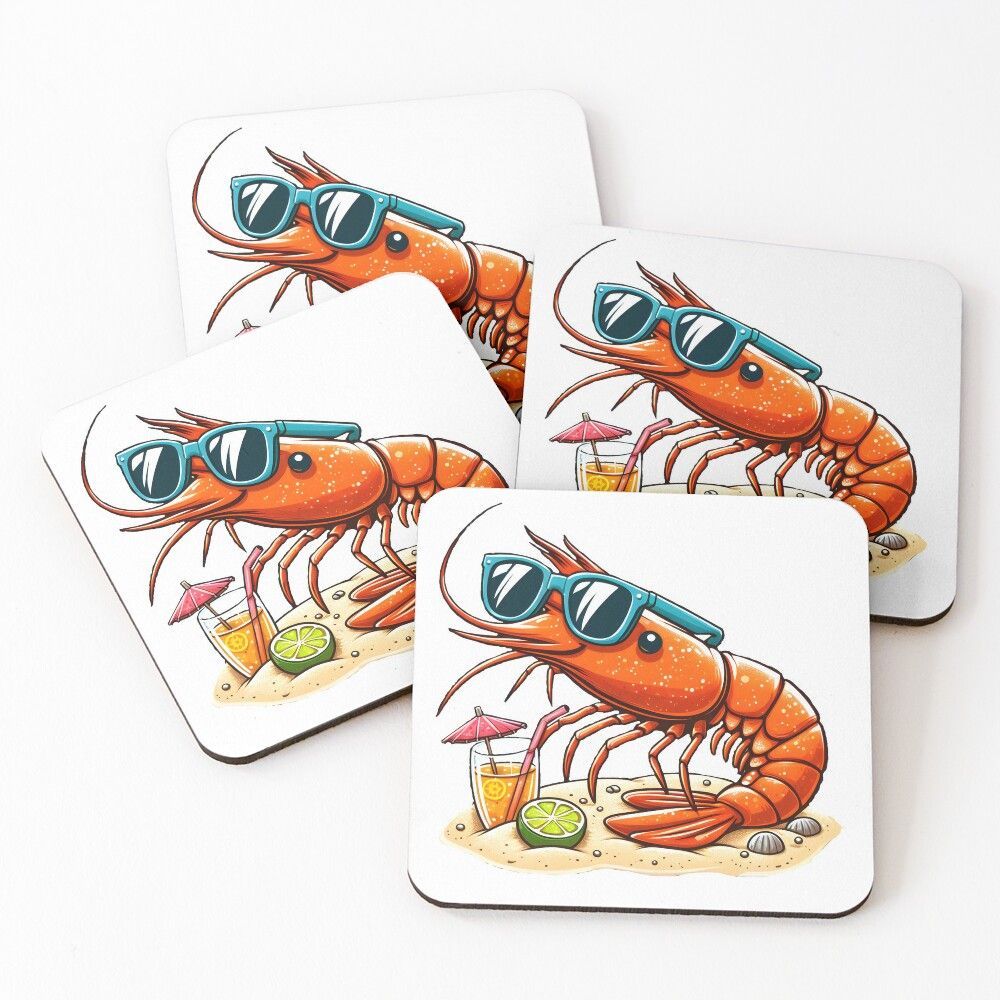 vivid_designpro's tweet photo. Take your beach vibes to the next level with coasters featuring #shrimp on the beach wearing #sunglasses. Perfect for your summer chill-out sessions! 🦐🕶️🏖️ 
🔗https://t.co/ojxzO0CF5b

#BeachVibes #Summer #SummerTime #BeachFun #redbubble #gift #giftidea #accessories #HomeDecor https://t.co/psDH2kfErc