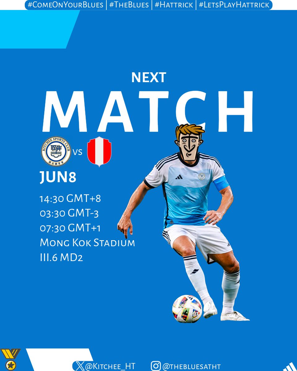 Kitchee_HT's tweet image. 🏠 | 𝐍𝐄𝐗𝐓 𝐌𝐀𝐓𝐂𝐇 | 𝐌𝐃𝟐 | 🔵

HOME  again!

🆚 Zenit City 1️⃣
🌐 hattrick.org/en/Club/Matche…

#ComeOnYourBlues | #TheBlues | #Hattrick | #LetsPlayHattrick