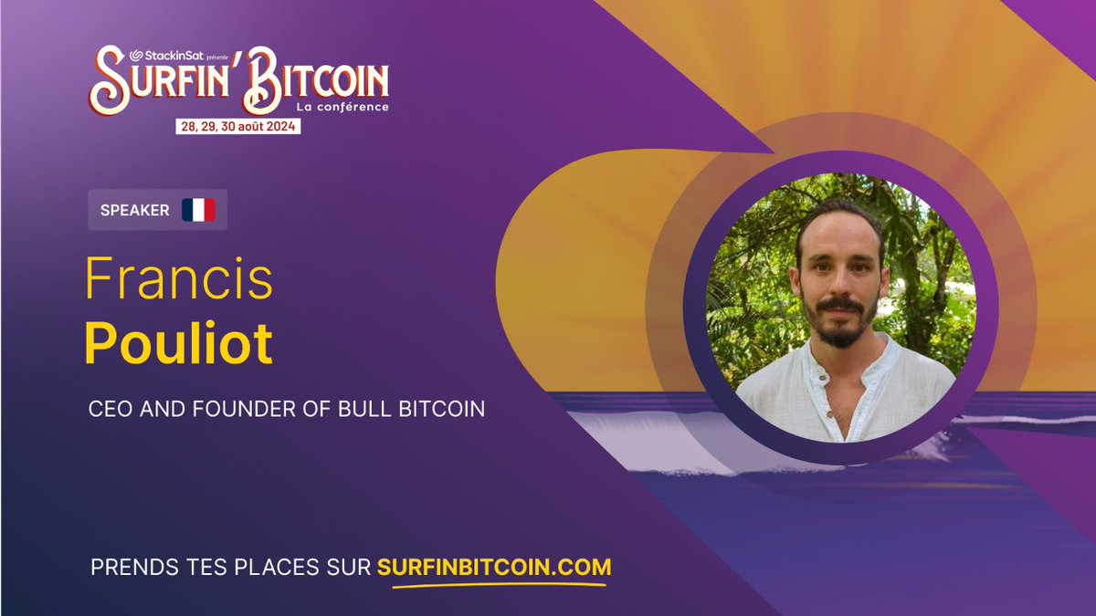 🌐 Francis Pouliot sera sur scène ! 🌐

Entrepreneur, chercheur et porte-parole de l'industrie du bitcoin depuis 2013, Francis partagera ses expériences et recherches. Ne manquez pas ses interventions.