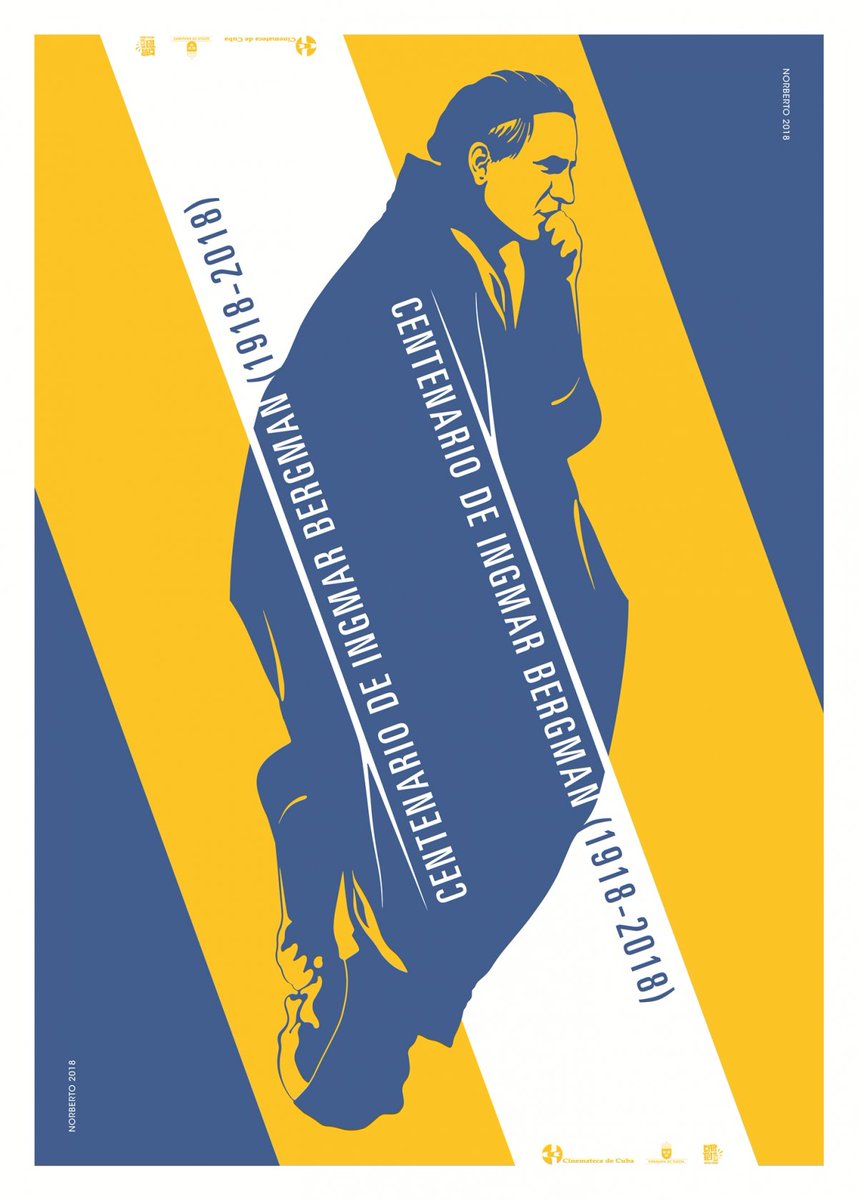 🚨6 DE JUNIO - DÍA NACIONAL DE SUECIA 🇸🇪 ASÍ LO CELEBRAMOS! 👇
Ingmar Bergman, un grande de Suecia y del mundo del Cine! 🎥 
Diseño: Norberto Molina Martinez
Cartel ganador del Premio a Mejor Cartel, del Concurso por el Centenario de Ingmar Bergman, con motivo de este aniversario
