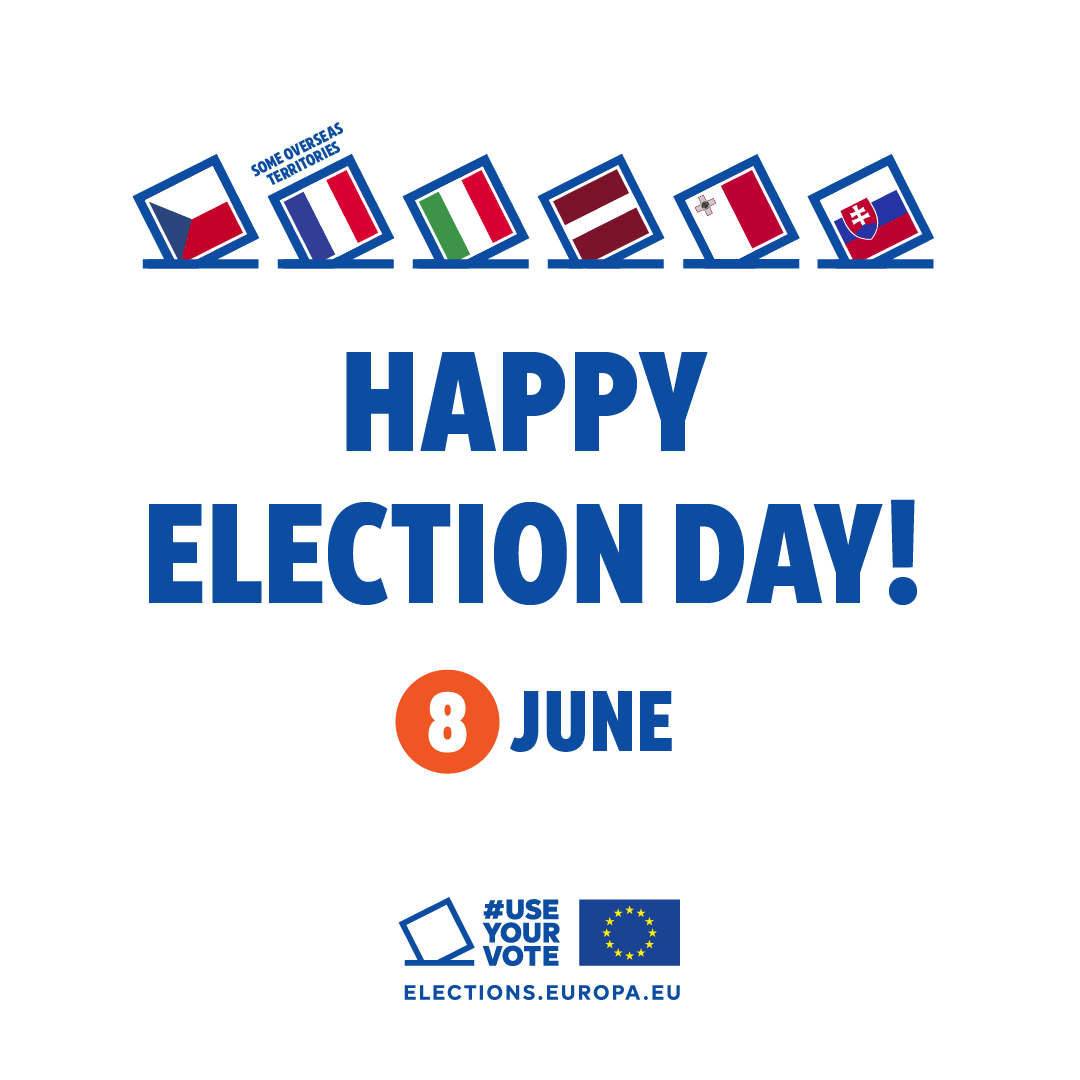 What are your weekend plans? 🇨🇿 🇫🇷 🇮🇹  🇱🇻 🇲🇹 🇸🇰 Voting in the #EUelections2024, of course! This is a unique opportunity. #UseYourVote. Or others will decide for you.