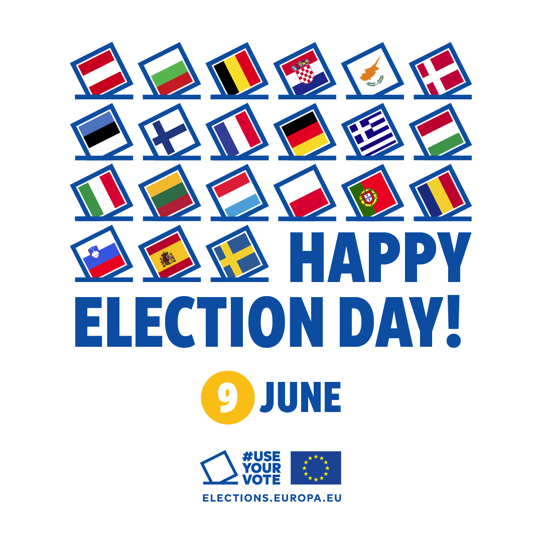 Rise and shine, it's democracy time! ⛅🗳️

Last call to #UseYourVote in the #EUelections2024. People in 21 countries are heading to the polls today - will you be one of them? 🇪🇺