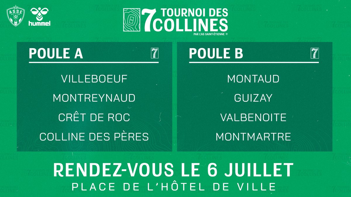 ASSEofficiel's tweet photo. Dans le Chaudron jeudi dernier, la main innocente de Lucas Gourna a réalisé le tirage au sort du Tournoi des 7 Collines. 

RDV dans un mois tout pile, le samedi 6 juillet sur la place de l'Hôtel de Ville ! ⚽️

ℹ️ https://t.co/1FvWeXOFOy