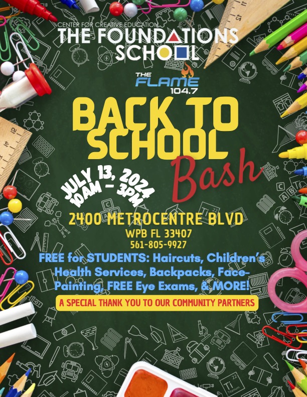 cceflorida's tweet photo. BACK TO SCHOOL BASH: Stop by our West Palm Beach campus on Saturday, July 13th for a fun day with vendors from across the community!

#backtoschool #parents #family #privateschool #community #westpalmbeach #education #teaching #learning #teachertwitter https://t.co/TyA6ikNWOf