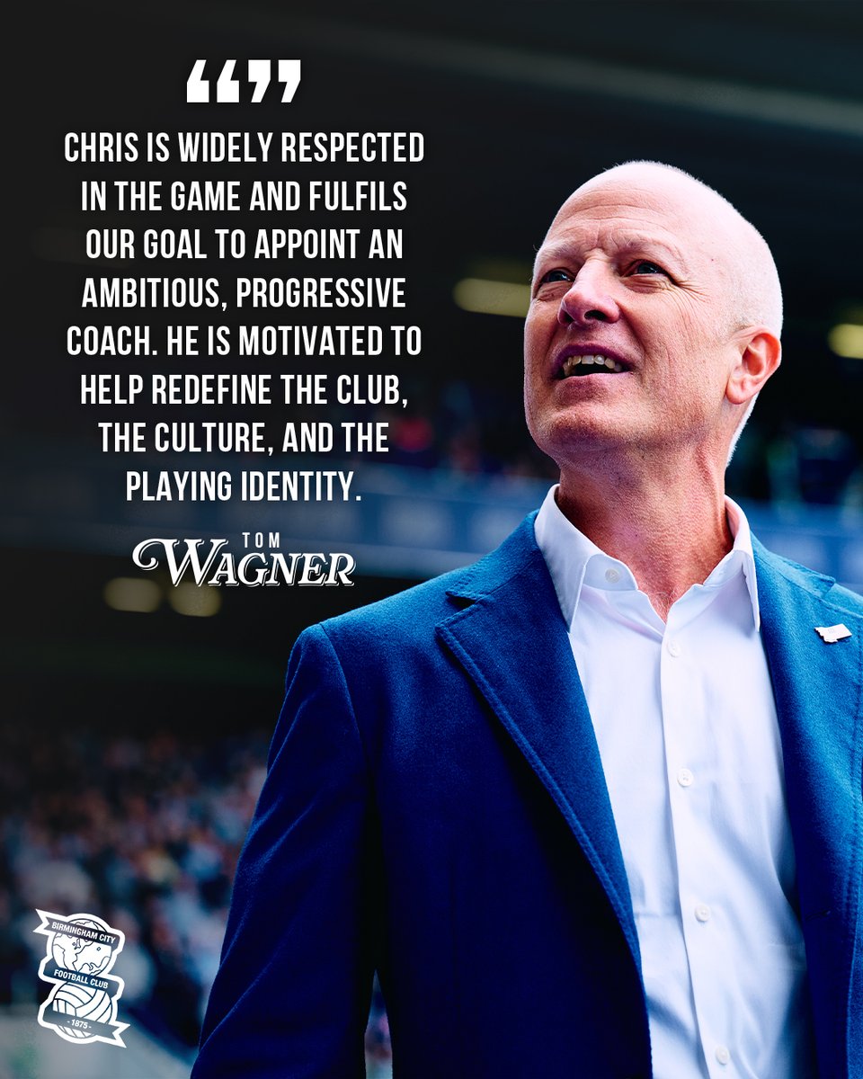 BCFC's tweet photo. Owner, Tom Wagner and CEO, Garry Cook, give their reaction to the appointment of Chris Davies as Men's First Team Manager. 💬 https://t.co/vLdDBL3g78