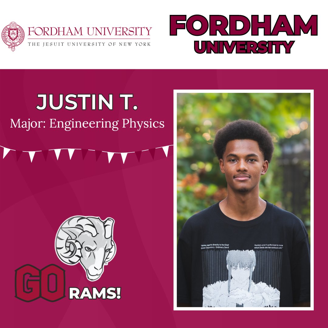 Justin will be attending Fordham University in the fall where he will be majoring in Engineering Physics. Incredible job, Justin!

#TheHudsonSchool #THSCommunity #THSUpperSchool #Hoboken