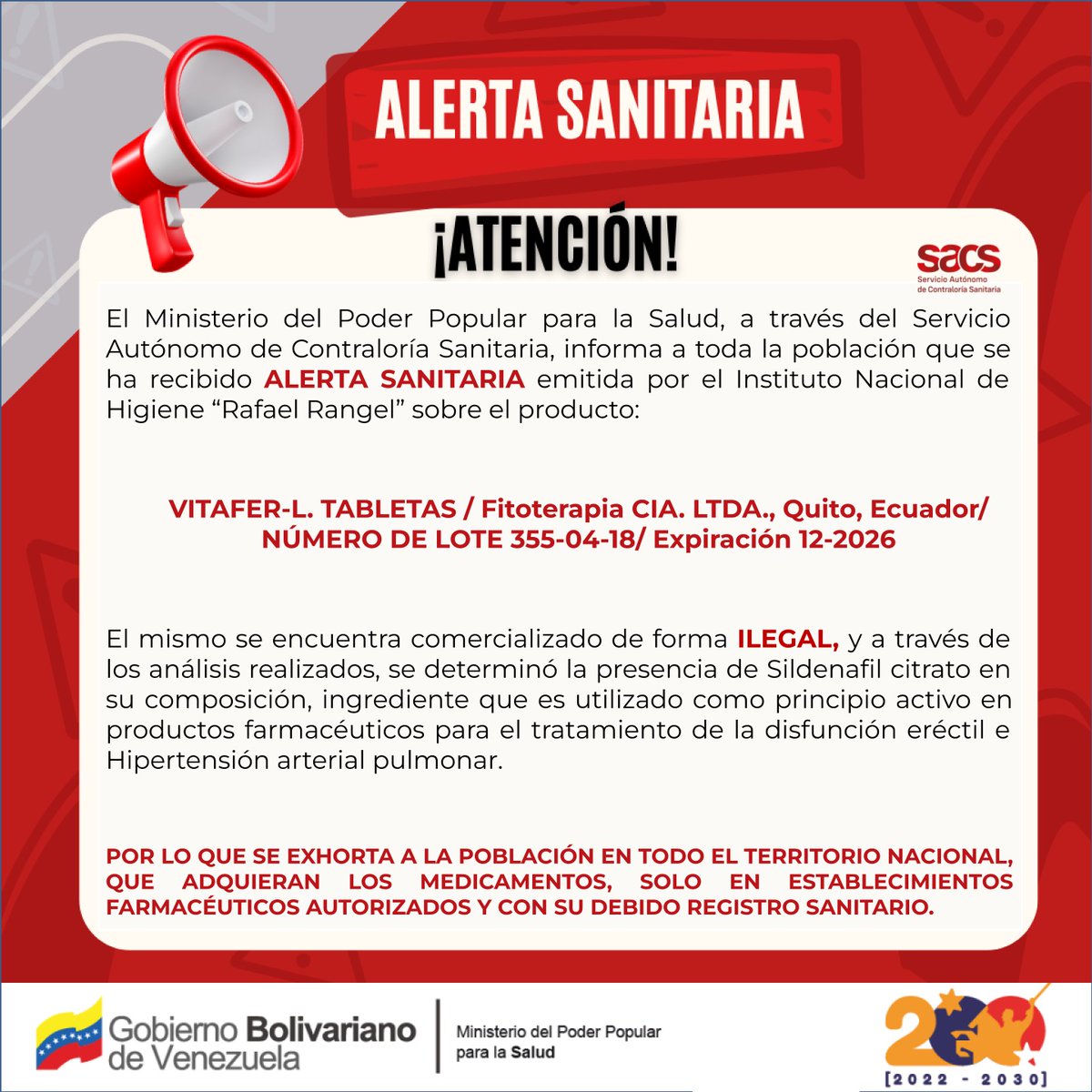 Servicio Autónomo de Contraloría Sanitaria tweet media