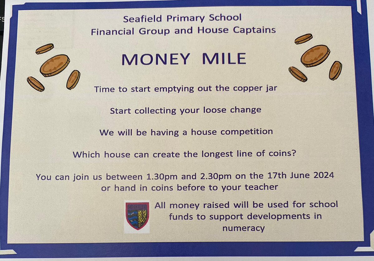 SeafieldHT's tweet photo. Hot off the press! π§ Here's our final #houseevent for Session 2023/24 π and with a Numeracy focus π° πͺ Raising funds to further develop our Numeracy Curriculum & Calculation Policy πͺπ° https://t.co/989hHBcA6d