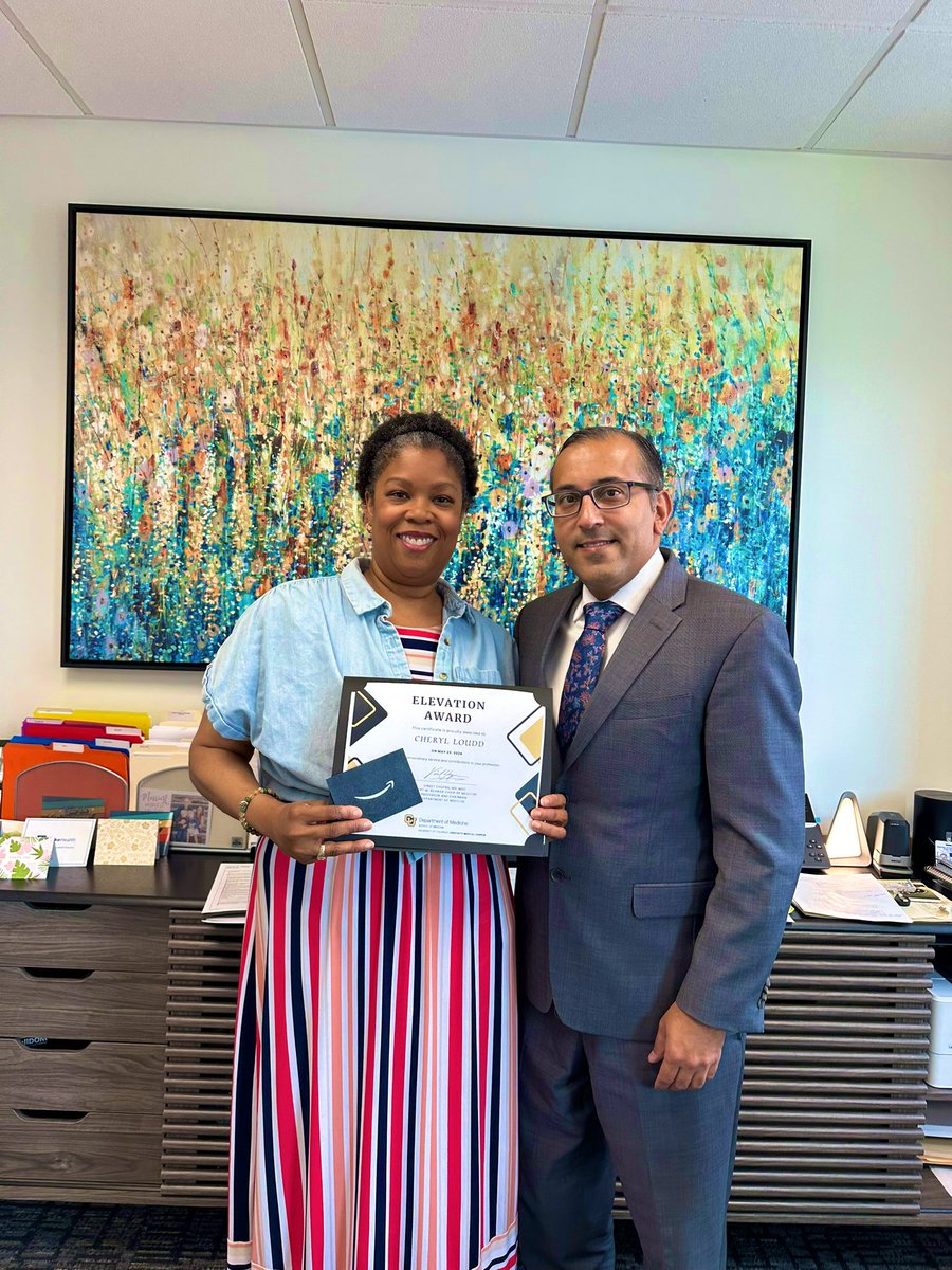 Vineet Chopra (@vineet_chopra) on Twitter photo Many congratulations to our <a href="/CUDeptMedicine/">CU Department of Medicine</a> #ElevationAward winner this month, Ms Cheryl Loudd from <a href="/CU_PSCCM/">CU Pulmonary & Critical Care Medicine</a>! Cheryl exemplifies and embodies the spirit of this award - Going Above and Beyond for All!
Thank you and congrats Cheryl! Many congratulations to our <a href="/CUDeptMedicine/">CU Department of Medicine</a> #ElevationAward winner this month, Ms Cheryl Loudd from <a href="/CU_PSCCM/">CU Pulmonary & Critical Care Medicine</a>! Cheryl exemplifies and embodies the spirit of this award - Going Above and Beyond for All!
Thank you and congrats Cheryl!