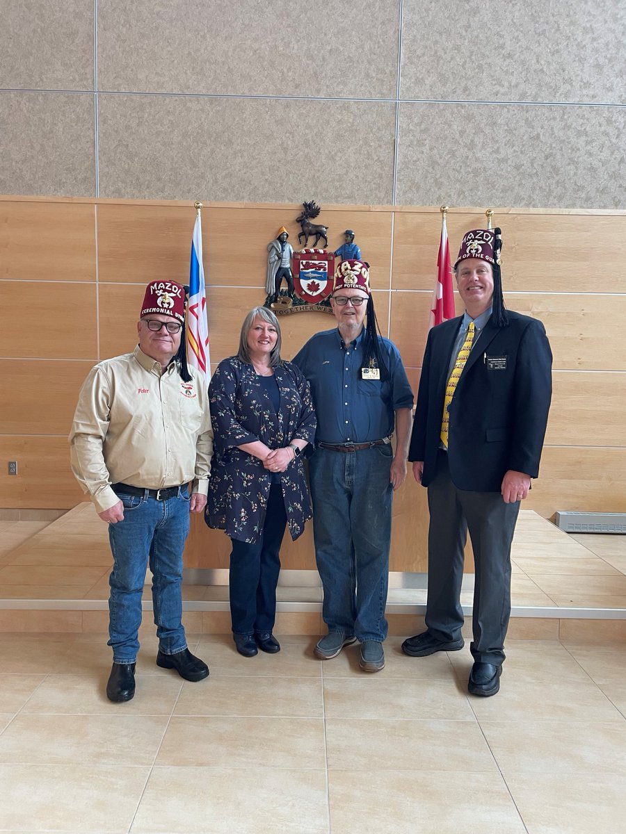 Conception Bay South (@townofcbs) on Twitter photo Deputy Mayor <a href="/AndreaGosse/">Andrea Gosse</a> has proclaimed June 4-11, 2024 as Shriners International Awareness Week.
Shriners International is a well-known fraternity dedicated to philanthropy, with hundreds of thousands of members who belong to 196 chapters throughout the world. Deputy Mayor <a href="/AndreaGosse/">Andrea Gosse</a> has proclaimed June 4-11, 2024 as Shriners International Awareness Week.
Shriners International is a well-known fraternity dedicated to philanthropy, with hundreds of thousands of members who belong to 196 chapters throughout the world.