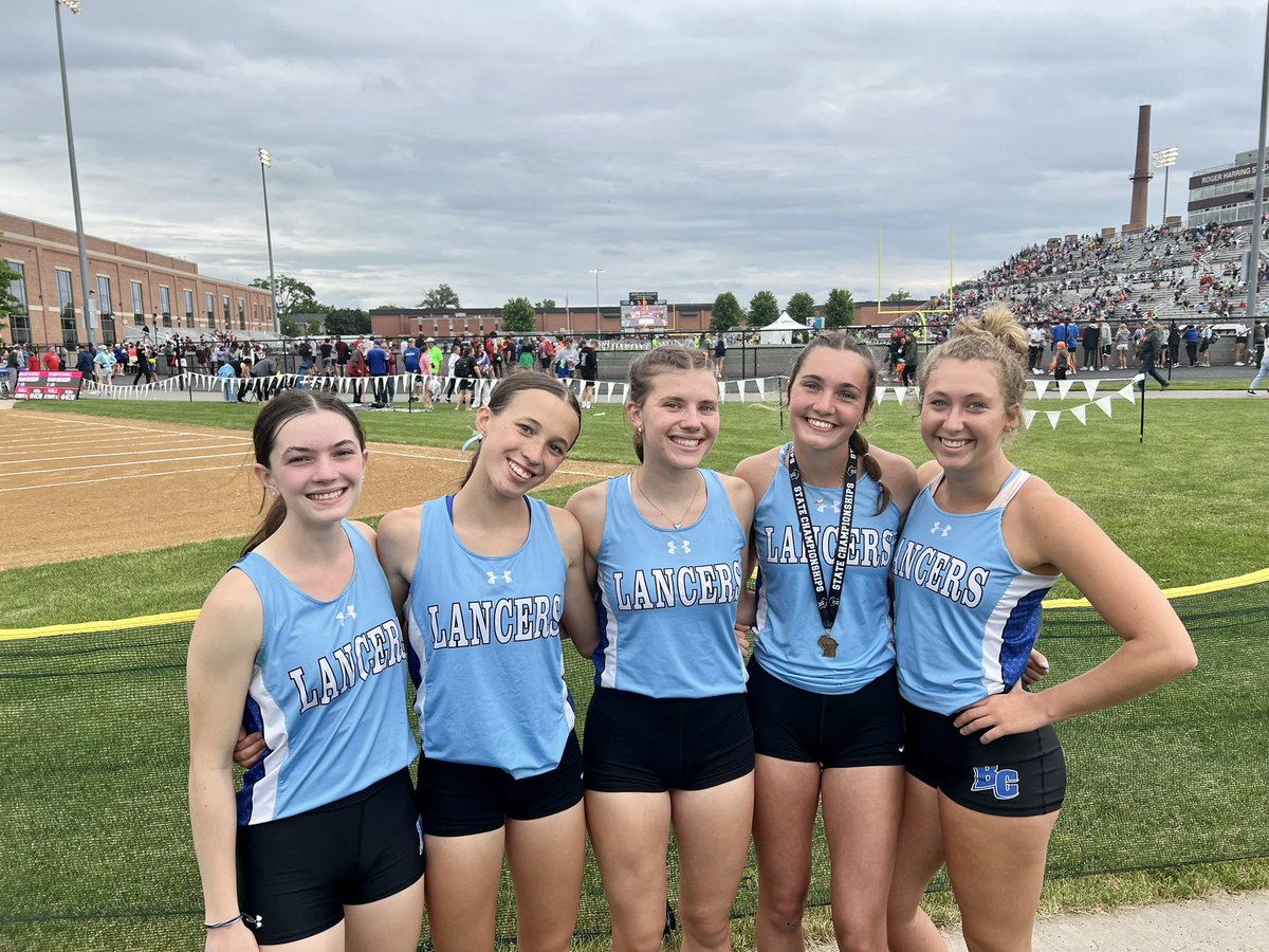 Congrats to our 4x400 team of Emily, Emory, Lily, Clare, Grace, Gracie who made it to state finals 🔥🔥 came in 10th overall 🙌🙌 5th on BCs alltime list. So much hard work and sacrifice from these ladies. We will miss our seniors Clare, Grace, Gracie ❤️ 
<a href="/emilyy_summers_/">Emily Summers</a>