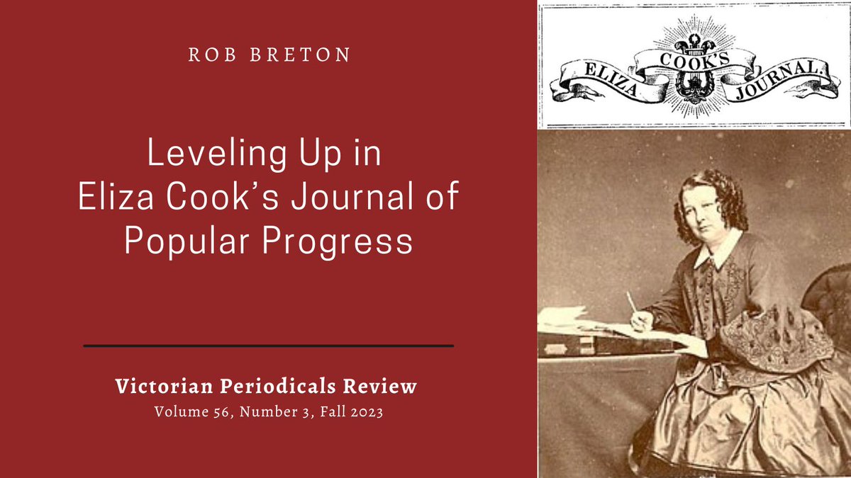 VPR (@vpreditors) on Twitter photo Rob Breton argues that Eliza Cook redirected the rhetoric of “leveling up” to critique the middle classes in her popular journal. Learn how she affirmed working-class culture in VPR 56.3: muse.jhu.edu/pub/1/article/… <a href="/RS4VP/">Research Society for Victorian Periodicals (RSVP)</a> Rob Breton argues that Eliza Cook redirected the rhetoric of “leveling up” to critique the middle classes in her popular journal. Learn how she affirmed working-class culture in VPR 56.3: muse.jhu.edu/pub/1/article/… <a href="/RS4VP/">Research Society for Victorian Periodicals (RSVP)</a>
