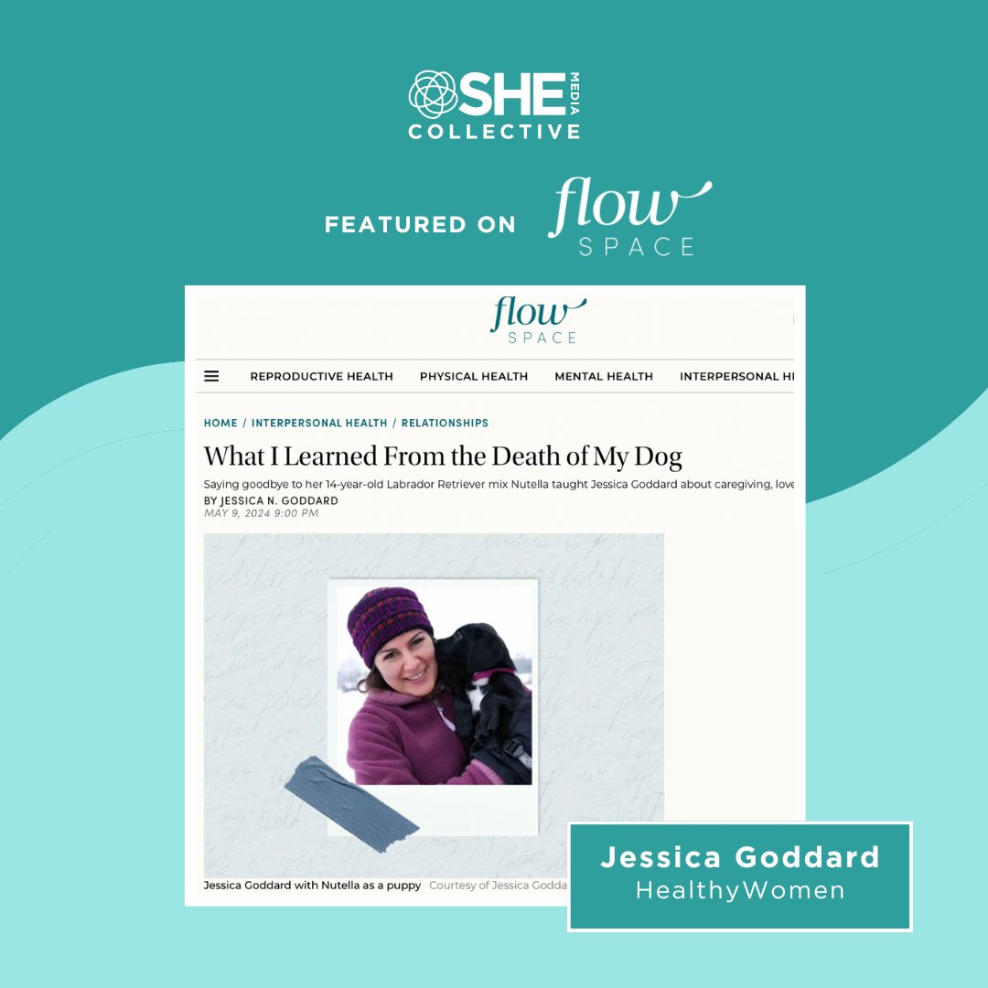 SHE Media (@sheknowsmedia) on Twitter photo SHE Media Collective Partner <a href="/HealthyWomen/">HealthyWomen.org</a> was featured in a recent <a href="/thisisflowspace/">Flow Space</a> article about what the loss of a pet can teach you about caregiving, love, and loss. Read more at theflowspace.com: bit.ly/3Vw7Lkc
#healthywomen #shemediacollective SHE Media Collective Partner <a href="/HealthyWomen/">HealthyWomen.org</a> was featured in a recent <a href="/thisisflowspace/">Flow Space</a> article about what the loss of a pet can teach you about caregiving, love, and loss. Read more at theflowspace.com: bit.ly/3Vw7Lkc
#healthywomen #shemediacollective