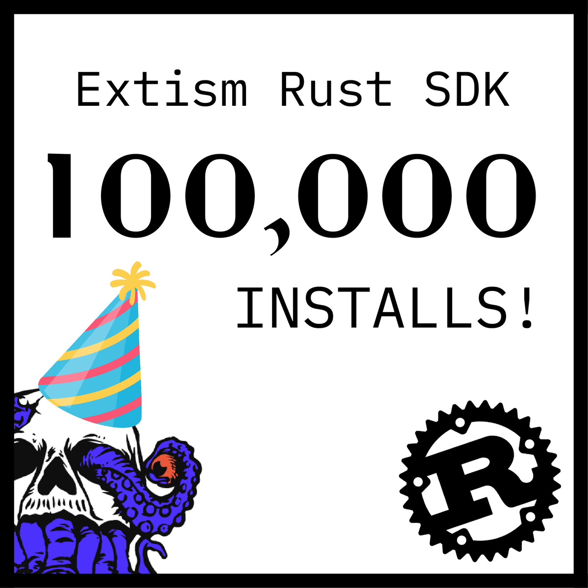 extism (@extism) on Twitter photo WOW! We're celebrating today 🎉🥳
That's a lot of 🦀 <a href="/rustlang/">Rust Language</a> apps running #WebAssembly plugins... 🤯
Thank you for your support!! WOW! We're celebrating today 🎉🥳
That's a lot of 🦀 <a href="/rustlang/">Rust Language</a> apps running #WebAssembly plugins... 🤯
Thank you for your support!!