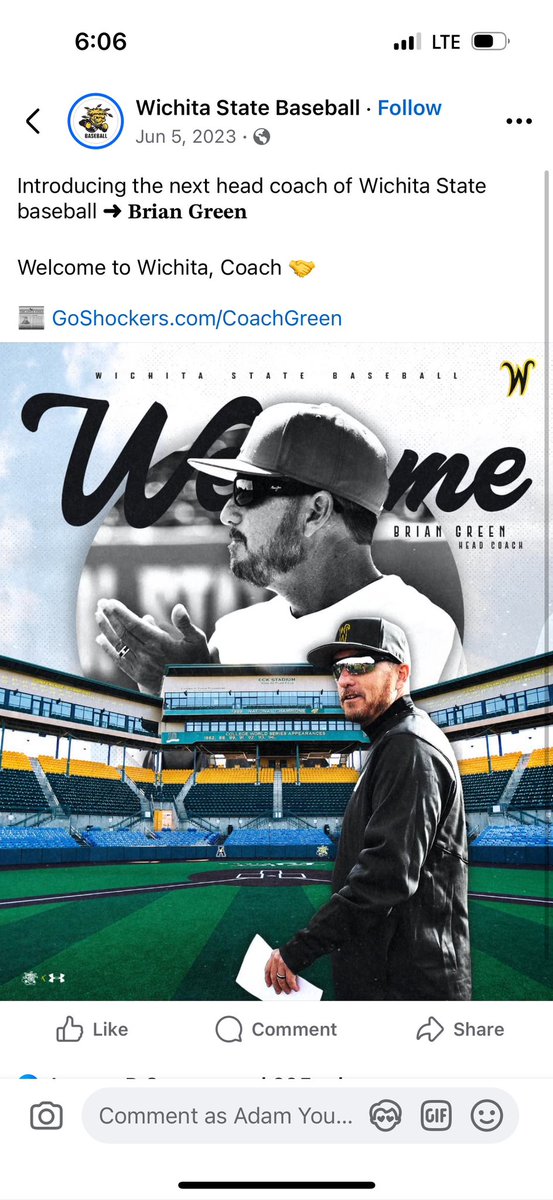 Brian Green (@coachbriangreen) on Twitter photo 1 year ago yesterday we had an empty roster…2 weeks ago we played for a championship. We will get it right <a href="/GoShockersBSB/">Wichita State Baseball</a> fans! 1 year ago yesterday we had an empty roster…2 weeks ago we played for a championship. We will get it right <a href="/GoShockersBSB/">Wichita State Baseball</a> fans!