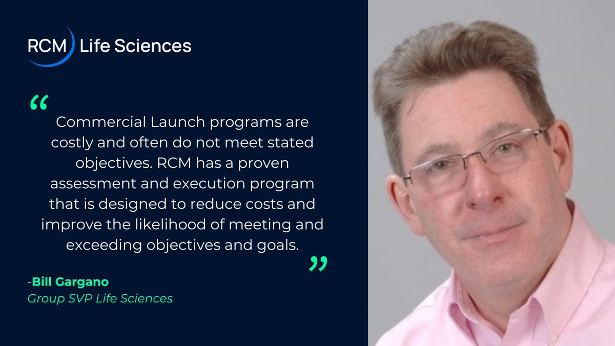 RCMT_Solutions's tweet photo. 📢 To learn how RCM’s Commercial Practice works with organizations to guide or improve their program contact Jon Russell jon.russell@rcmt.com or Bill Gargano william.gargano@rcmt.com.

Visit our website https://t.co/O3EKeLCwJq

#commerciallaunch #scm #manufacturing #fieldenablement #patient #strategy #planning #maze #RCMT #RCMLifeSciences #RCMDataSolutions #QIP #effectiveness #commercialprogram