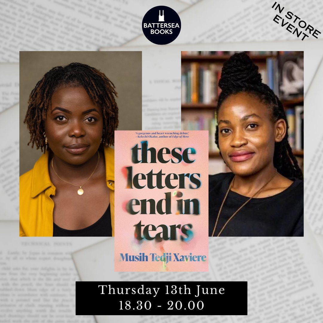 Jacaranda Books (@jacarandabooks) on Twitter photo Next Thursday 13th June 2024 | 6:30pm
#TheseLettersEndinTears takes centre stage in an unmissable conversation between <a href="/MusihX/">Musih Tedji Xaviere</a> and <a href="/kelechnekoff/">Kelechi</a>
Come down to <a href="/BatterseaBooks/">BatterseaBookshop</a> to chat queer Cameroon stories over a drink with these two brilliant voices.
bit.ly/3yKNlLk Next Thursday 13th June 2024 | 6:30pm
#TheseLettersEndinTears takes centre stage in an unmissable conversation between <a href="/MusihX/">Musih Tedji Xaviere</a> and <a href="/kelechnekoff/">Kelechi</a>
Come down to <a href="/BatterseaBooks/">BatterseaBookshop</a> to chat queer Cameroon stories over a drink with these two brilliant voices.
bit.ly/3yKNlLk