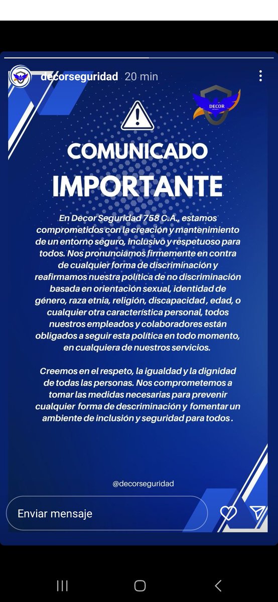 Richelle_ABC's tweet photo. Este es el comunicado de la empresa Decor Seguridad quien presta servicio de vigilancia interna en los centros comerciales de la cadena Sambil en relación a los hechos ocurridos el 8 de junio  pasado en el Centro Comercial Sambil La Candelaria.
https://t.co/p2OGsma0C4 https://t.co/UX9i9u3Kfo